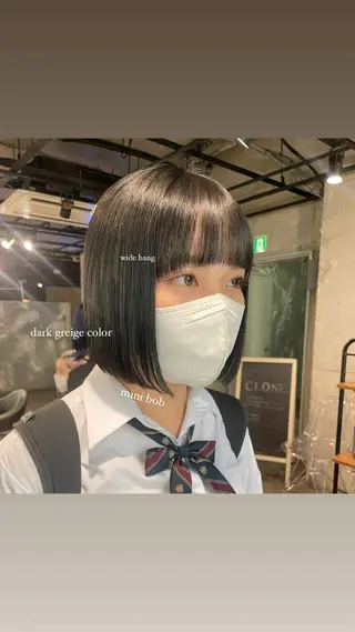 ショート カラー パーマ ヘアアレンジ メンズ キッズ ネイル マツエク・マツパ アイブロウ 透明感カラー・レイヤ ー🎀amika🎀のヘアスタイル