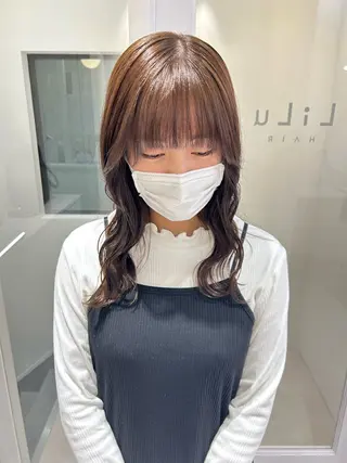 ミディアム カラー ヘアアレンジ チアキ ジュリのヘアスタイル