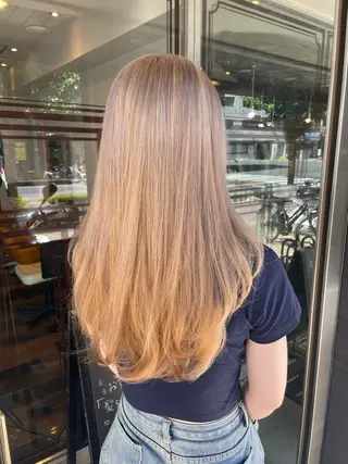 ロング カラー みねぎし ふうかのヘアスタイル