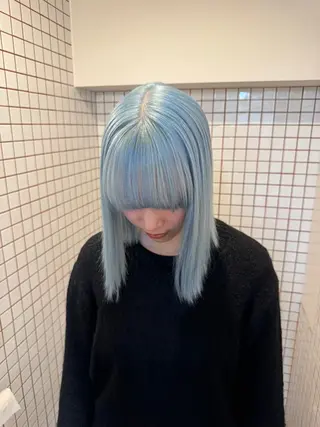 セミロング カラー PELE 梅田 ANNEX 大阪梅田茶屋町店 ダブルカラー/ブリーチ/ハイトーン【ペレ】所属・梅田/ハイトーン/ Juriのヘアスタイル