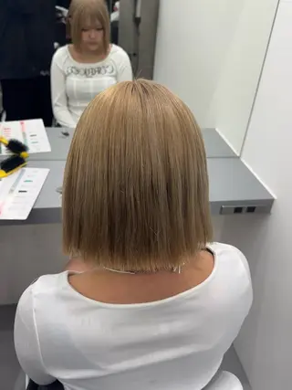 ショート カラー ヘアアレンジ 🐹ブリーチ/ボブ /韓国ヘア/蓮🐹のヘアスタイル