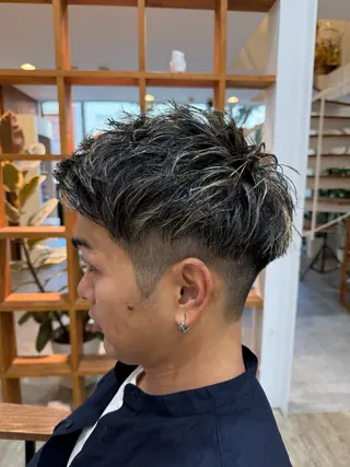 ショート メンズ peakshair所属・堀江/メンズパーマ 𝒀𝑼𝑻𝑶のヘアスタイル