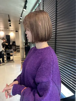 ミディアム ♥️ボブ/ブリーチ なしカラー/mahoのヘアスタイル
