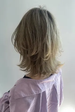 カラー 韓国レイヤーカット✨ 縮毛矯正　原田 優作のヘアスタイル