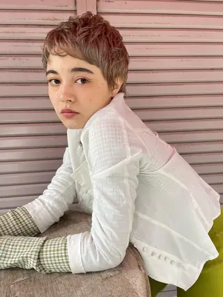 ショート カラー ショート/ボブ/ 心斎橋/宮脇美奈のヘアスタイル