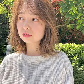 ミディアム カラー ヘアアレンジ tane.所属・【ダメージレス施術】 【透明感】北村 拓也のヘアスタイル