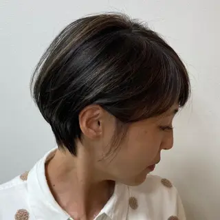 ショート 【白髪ぼかし】 愛甲竜佑のヘアスタイル
