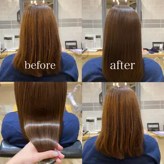 セミロング 艶カラー/韓国顔周り 🎀mamiのヘアスタイル