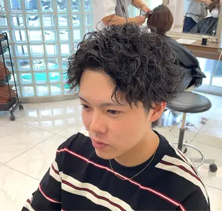 ショート パーマ メンズ 【メンズ特化】 池田大成✂︎のヘアスタイル
