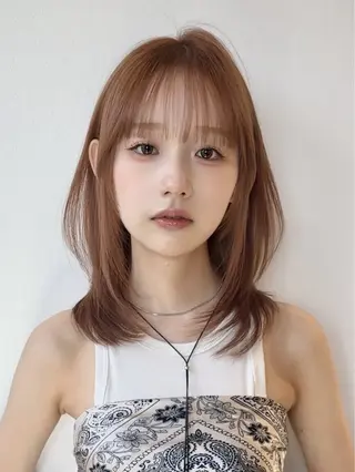 ミディアム カラー Lond Bloom 天神ショート/ボブのヘアスタイル