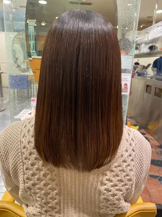 セミロング 三田 豪のヘアスタイル
