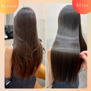 ロング 自然で柔らかい縮毛 矯正✨松尾郁哉のヘアスタイル