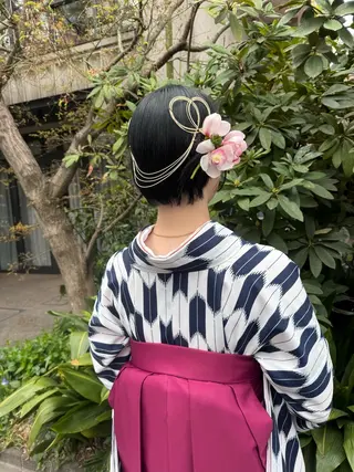 ショート ヘアアレンジ 🎗️【ヘアセット 美眉】吉川玲🎗️のヘアスタイル