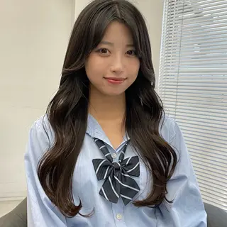 ロング 💗韓国ヘア/透明感 💗若菜あいこのヘアスタイル