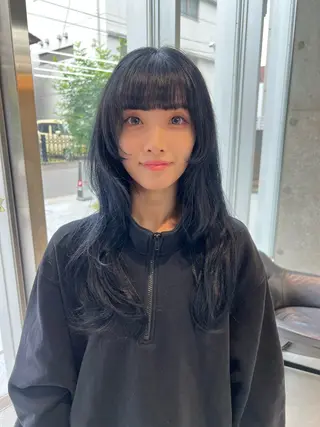 セミロング カラー 吉沢遣人/レイヤー 艶カラー/パーマのヘアスタイル