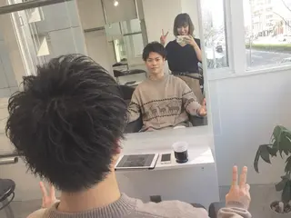 パーマ メンズ BABY 艶髪暗髪ヘア💖達人のヘアスタイル