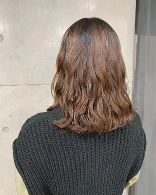 ミディアム パーマ ボブパーマコテ巻き風 パーマNo1深江秀平のヘアスタイル