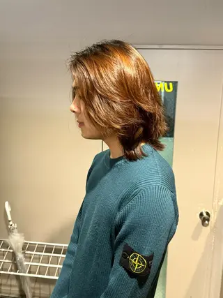 セミロング パーマ ヘアアレンジ メンズ SALOWIN藤沢店所属・艶カラー の達人のヘアスタイル