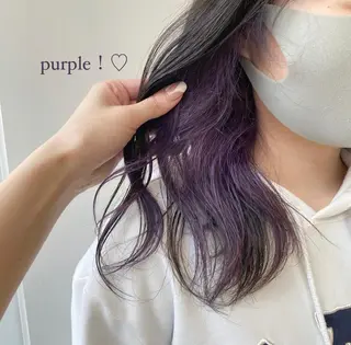 セミロング カラー ナツミ/透明感カラー /酸性ストレートのヘアスタイル