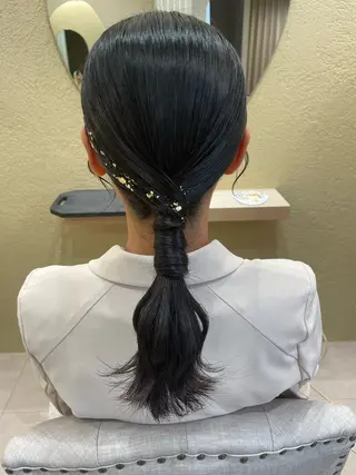 ロング ヘアアレンジ 大賀 祐未のヘアスタイル