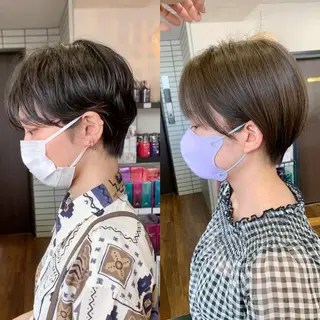 ショート 縮毛矯正/ショート/ レイヤー/畑中正敏のヘアスタイル