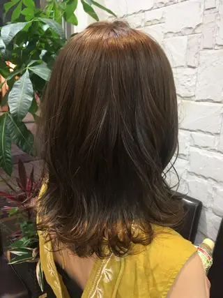 セミロング カラー ✨🌿大人可愛い愛さ れhair🌿✨松本のヘアスタイル