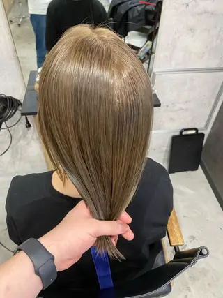 ミディアム カラー 髪質改善/レイヤー カット手塚奨のヘアスタイル