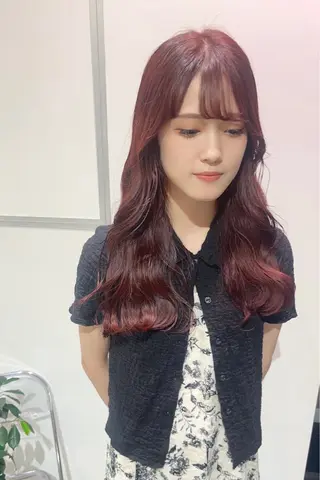 ロング カラー あ あのヘアスタイル