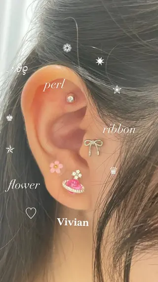 マツエク・マツパ N〜Nail&Eyelashサロン〜所属・💎N💎アイ&耳. ボディージュエリーのマツエク・マツパデザイン