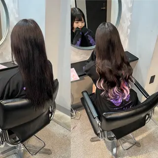 セミロング 濱川響太レディース カットモデルのヘアスタイル