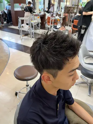 ショート パーマ メンズ AROH men's cut&men's perm 船橋店所属・🧊メンズ特化🧊 高木航希のヘアスタイル