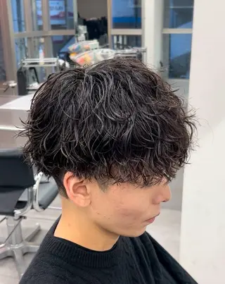 ショート パーマ メンズパーマ特化 園田　楓莉のヘアスタイル