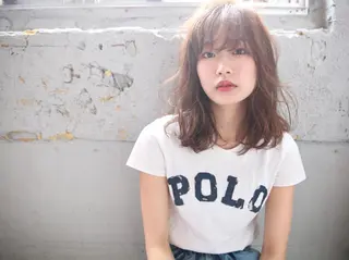 セミロング Trip 大名🌟 ブリーチなしカラーのヘアスタイル