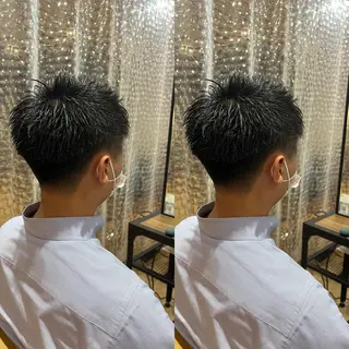 ショート メンズ センターパート ／植田のヘアスタイル