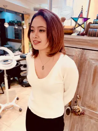 ミディアム カラー nishimura makotoのヘアスタイル