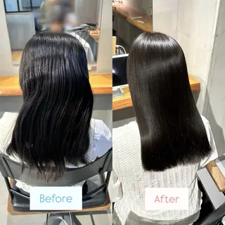 セミロング パーマ aina🐱 カラー/ストレートのヘアスタイル