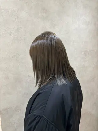 ミディアム Nu:v所属・moe/ 透明感カラー/恵比寿のヘアスタイル