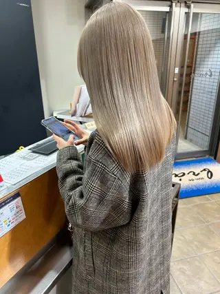 ロング 💎【髪質改善カラー 艶髪×縮毛矯正】💎のヘアスタイル