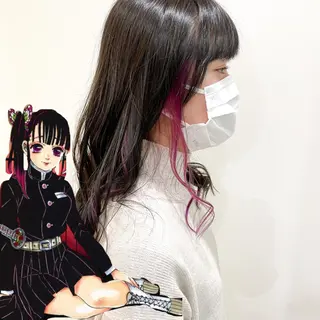 セミロング カラー 縮毛矯正/髪質改善 /韓国風　山川春輝のヘアスタイル