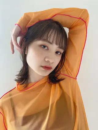ミディアム カラー パーマ Hayashi Shioriのヘアスタイル