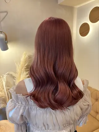 セミロング カラー ミルクティ/ピンク/ レイヤー/yuriaのヘアスタイル