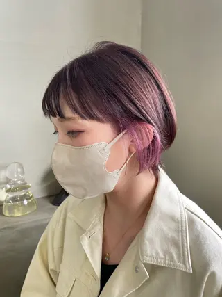 ショート カラー cyan sayaのヘアスタイル