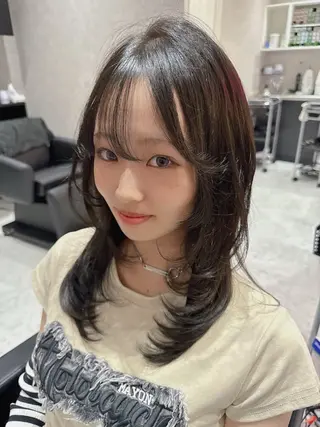 セミロング 韓国ヘアー🦄ྀི オタク美容師🌈山本のヘアスタイル