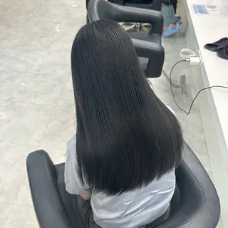 ロング 透けるやわらか艶髪♡ ナチュラルストレートのヘアスタイル