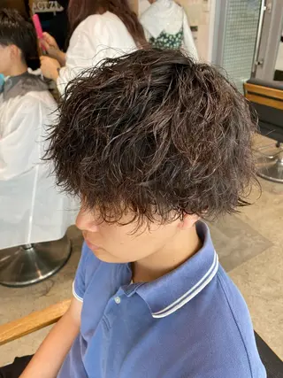 パーマ メンズ みつけ／メンズカット メンズパーマ🦔のヘアスタイル