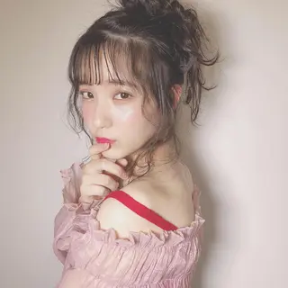 セミロング ヘアアレンジ 店長/mao/ 前髪/顔周りカットのヘアスタイル