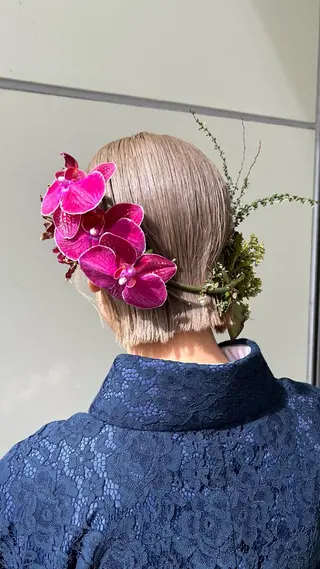 ショート カラー ヘアアレンジ 名古屋栄/ブリーチ/ ボブ🧃木下桃嘉のヘアスタイル