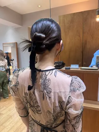 セミロング ヘアアレンジ 【ヘアセット/美眉】 吉川玲のヘアスタイル