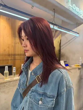 セミロング カラー 艶カラー 🤍🫧/makoのヘアスタイル