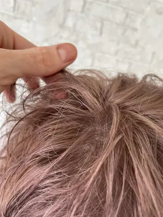 ショート カラー メンズ ブリーチ特化 ハイトーンRYOYAのヘアスタイル